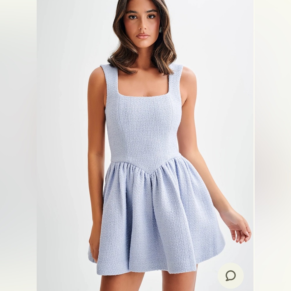 Meshki Light Blue Mini Dress